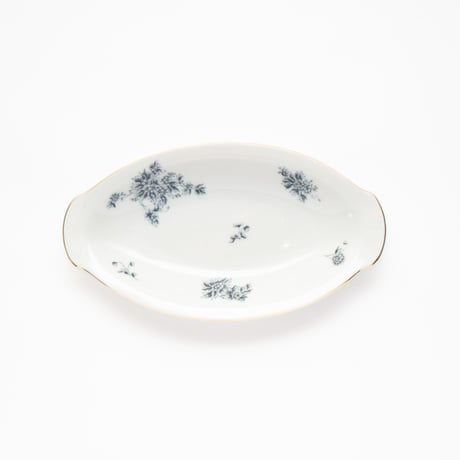 Old Arabia｜oval plate 24.5cm｜navy and gold