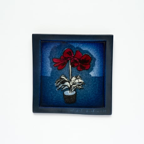 Arabia｜Helja｜wall plate｜amaryllis