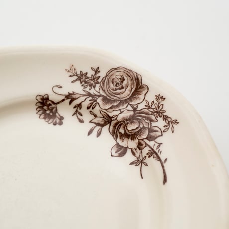 Arabia｜plate φ17cm｜Moderna｜brown flower｜2