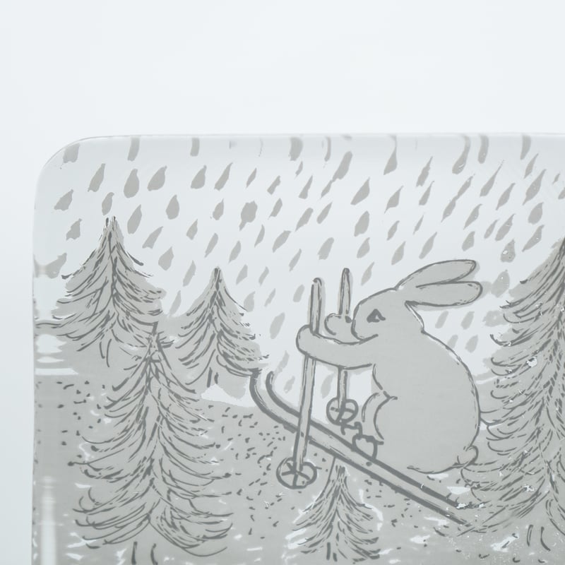 Helja｜glass card｜Bunny skiing｜S | lumikka shop