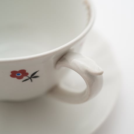 Arabia｜AS model｜cup φ10.6cm｜red flowers