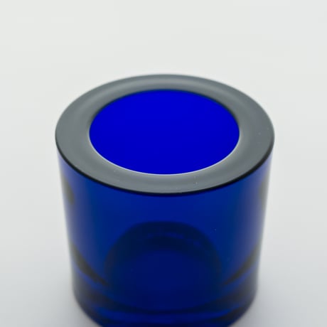 Iittala｜Kivi｜candle holder｜cobalt blue