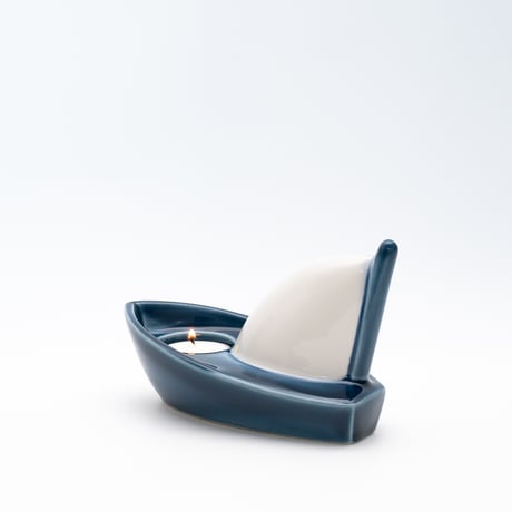 Arabia｜Helja｜candle holder｜blue boat