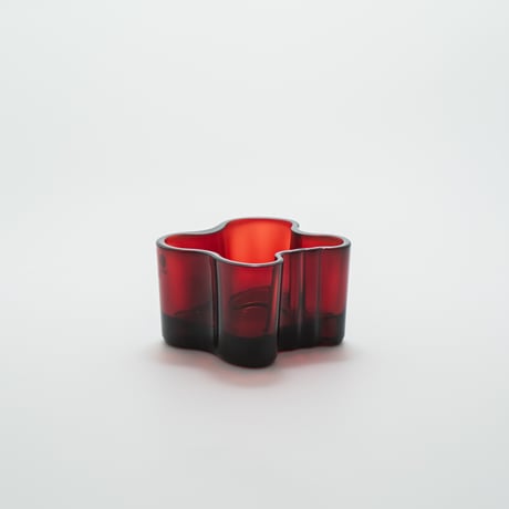 Iittala｜Aalto Collection｜candle holder H55mm｜cranberry