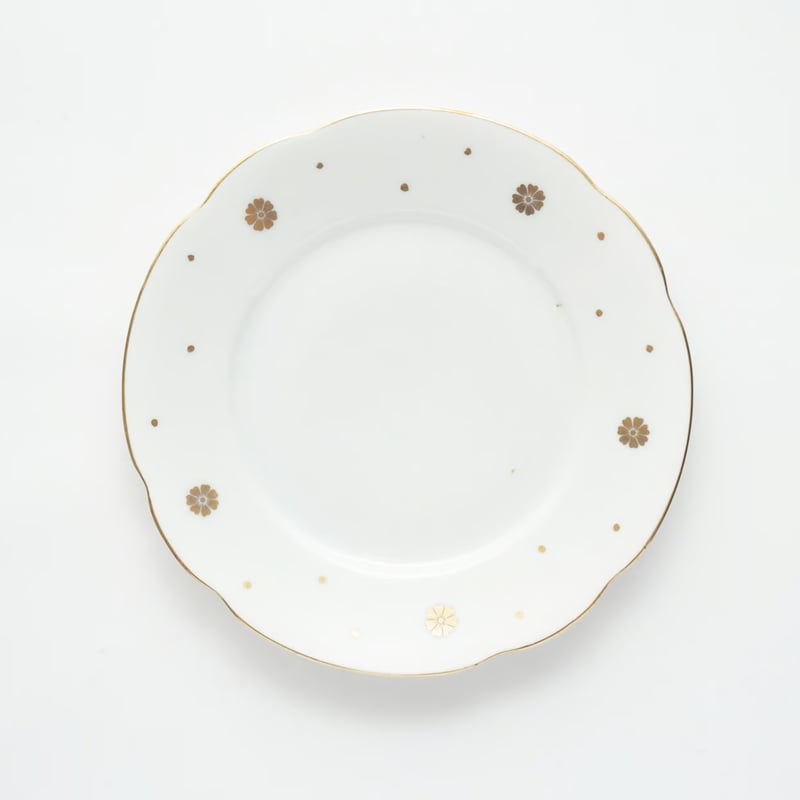 Arabia｜Z model｜plate φ17cm｜dots and flowers | l