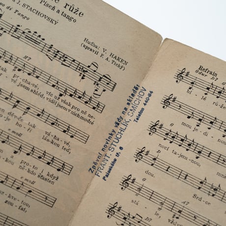 Czech｜sheet music｜Bílé růž｜1947