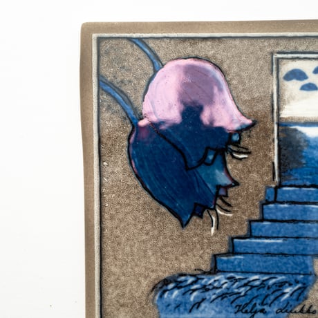 Arabia｜Helja｜wall plate｜blue tulip