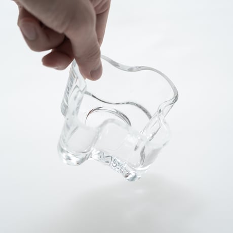 Iittala｜Aalto Collection｜candle holder H55mm｜clear