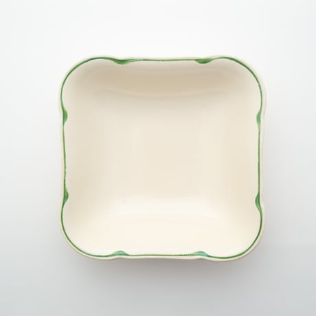 Arabia｜Pekka｜square bowl 20cm｜green