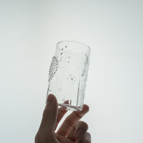 Nuutajarvi｜Flora｜tumbler φ5.7cm｜clear