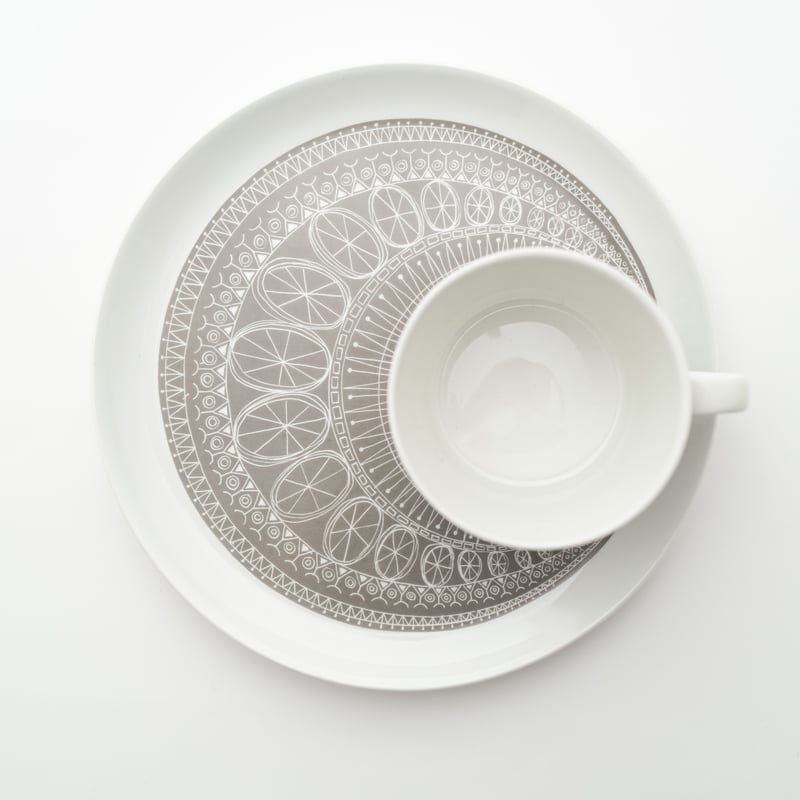 食器 ARABIA Susan TVset Arabia Susan TVセット 青がかっている灰色, ヴィンテージ