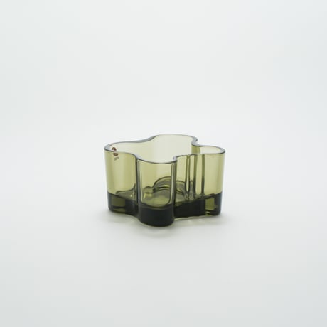 Iittala｜Aalto Collection｜candle holder H55mm｜moss green