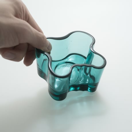 Iittala｜Aalto Collection｜candle holder H55mm｜sea blue