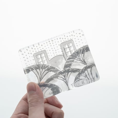 Arabia｜Helja｜glass card｜Lumikukkia｜S