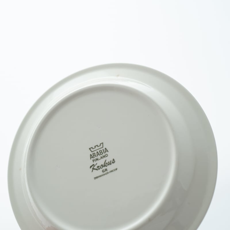 Arabia｜Krokus｜plate φ20cm｜grey rim | lumikka shop