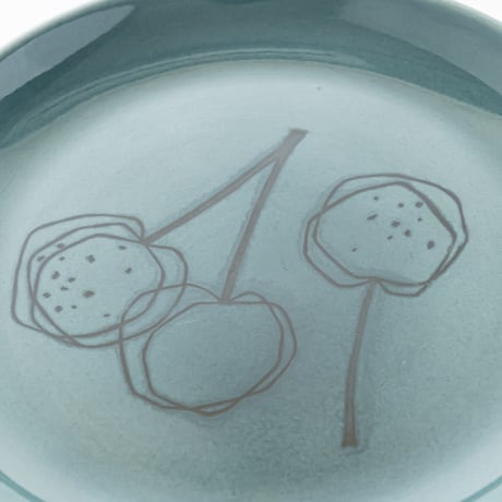 Arabia｜Graffito (ｸﾞﾗﾌｨｰﾄ)｜plate φ20cm｜cherry