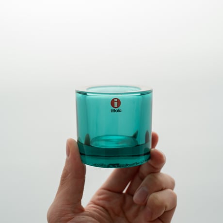Iittala｜Kivi｜candle holder｜sea blue
