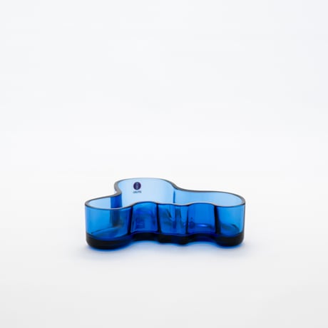 Iittala｜Aalto Collection｜bowl 136mm｜clear & ultramarine blue
