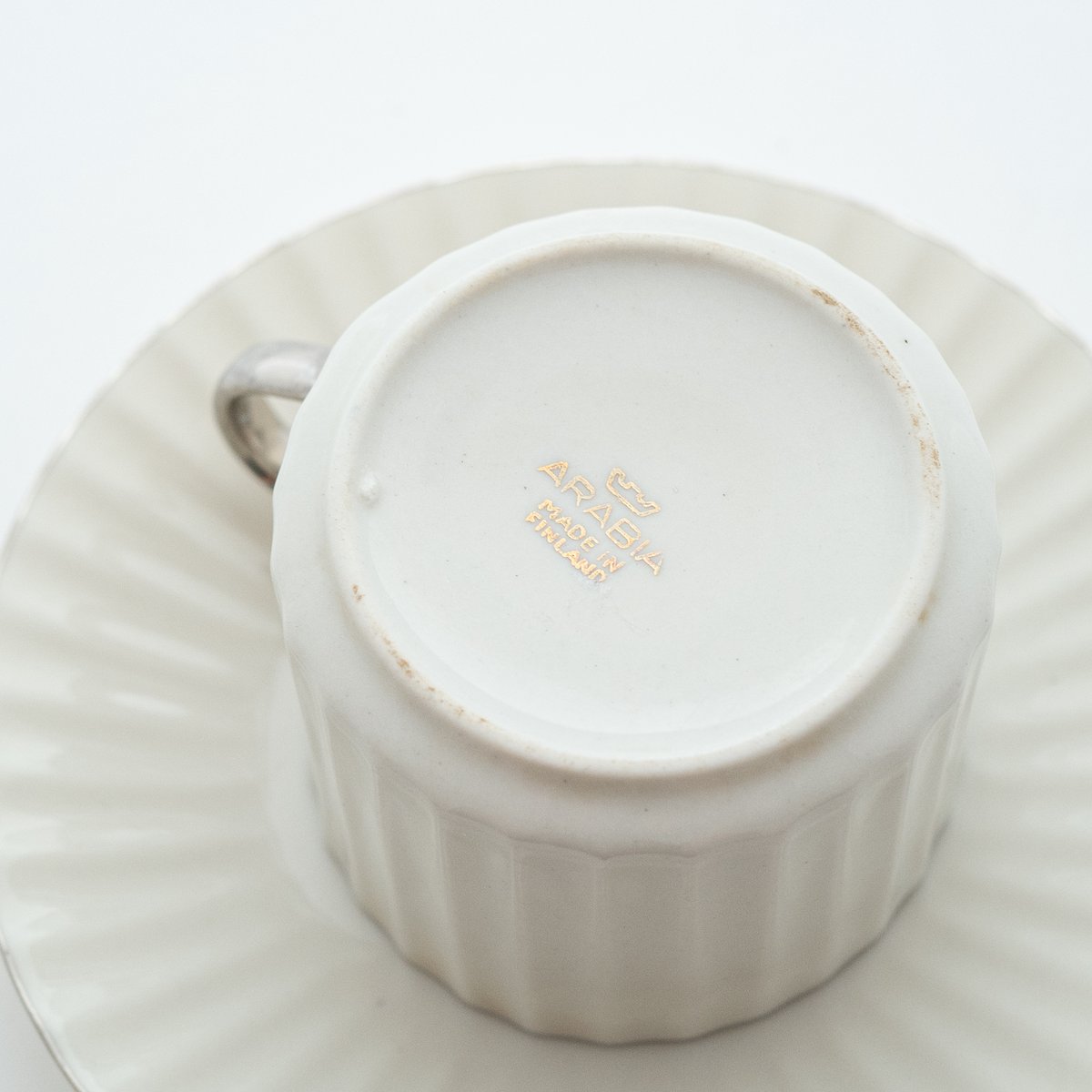 サウジアラビア アルウラ ALULA ファルコンカップ 記念品 ①開封済み Arabia｜Hopeakorva｜cup φ7cm｜silver | lumikka shop