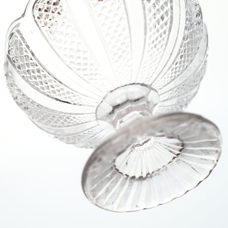 Nuutajarvi｜sugar bowl H8cm｜clear｜01