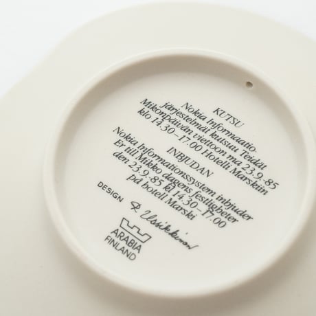 Arabia / Nokia｜Mikon päivät｜Invitation plate 12cm