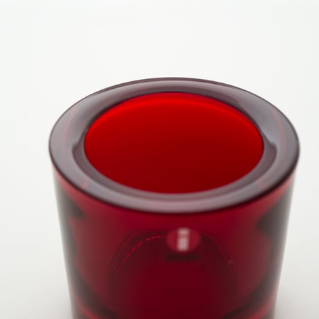 Iittala｜Kivi｜candle holder｜red