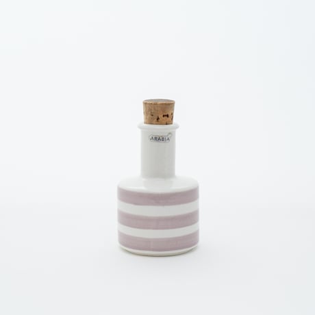 Arabia｜bottle H13.7cm｜pink stripe