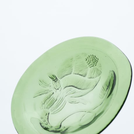 Nuutajarvi｜Pioni｜plate φ17cm｜green