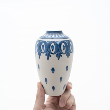 Arabia｜vase H14.6cm｜blue
