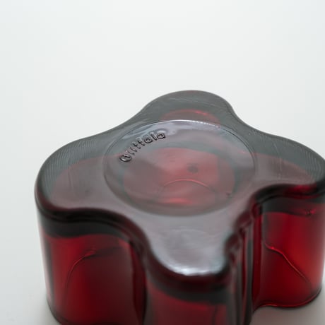 Iittala｜Aalto Collection｜candle holder H55mm｜cranberry