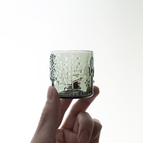 Nuutajarvi｜Flora ｜shot glass φ5.2cm｜grey