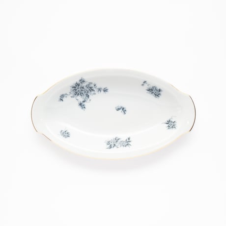 Old Arabia｜oval plate 24.5cm｜navy and gold