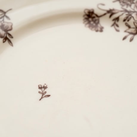 Arabia｜plate φ17cm｜Moderna｜brown flower｜2