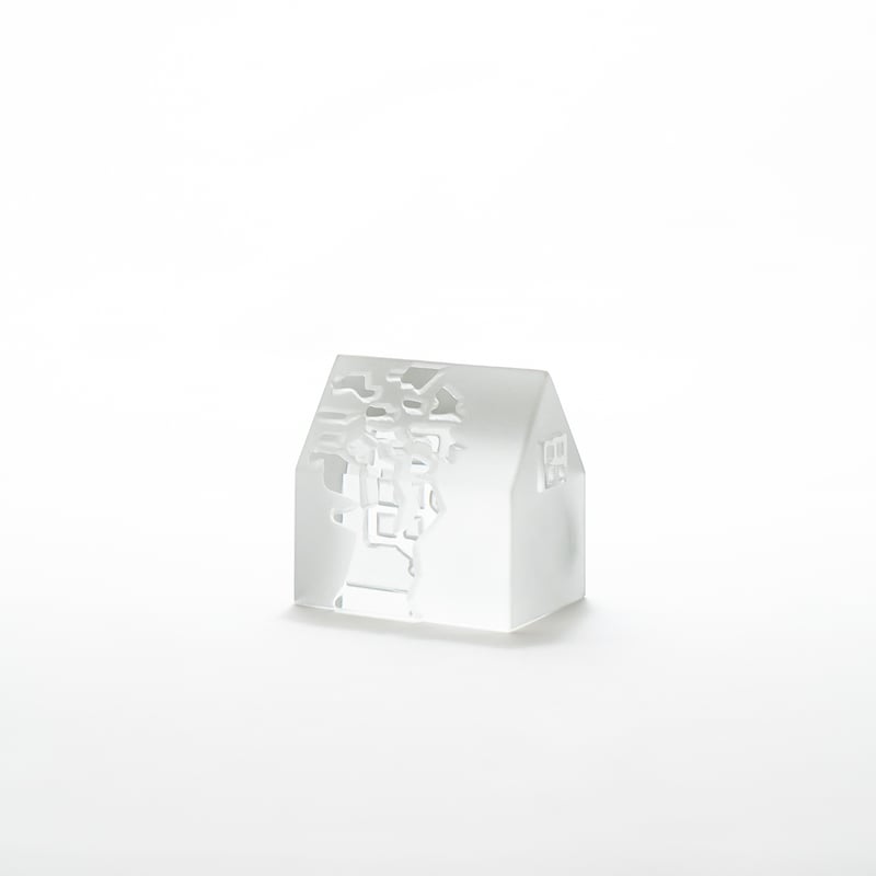 Iittala｜Village｜glass object｜1988｜ Wooden house