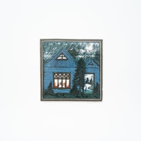 Arabia｜Helja｜wall plate｜blue house