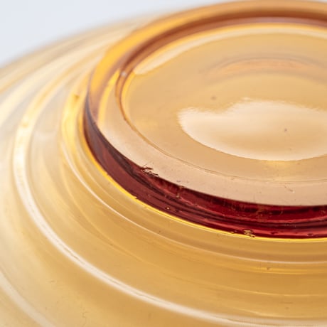 Karhula / Iittala｜Bolgeblick｜plate φ14cm｜amber｜1