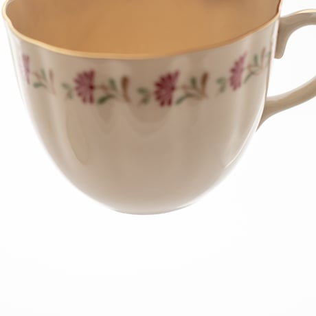 Arabia｜cup φ7.5cm｜pink flower and gold line