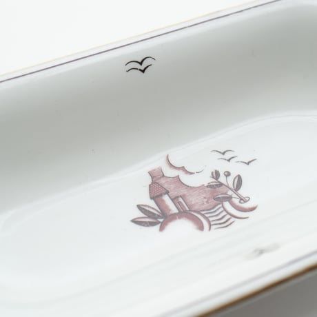 Old Arabia｜Satu｜oval plate 22cm｜house and birds