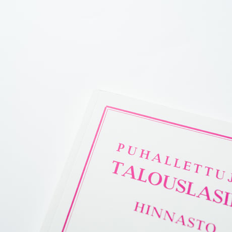 イッタラ社：吹きガラスのカタログ(1941年)｜Puhallettujen talouslasien hinnasto 1941