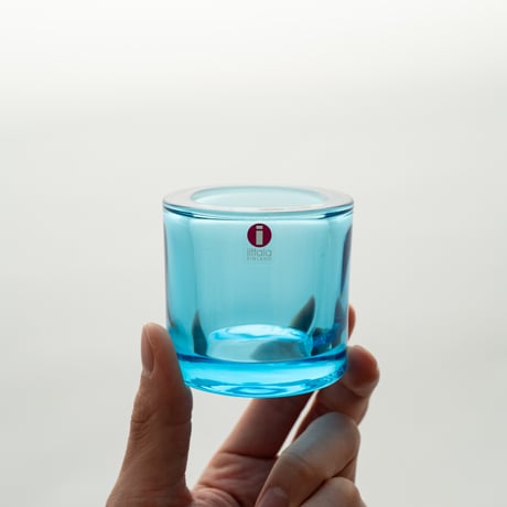 Iittala｜Kivi｜candle holder｜old light blue