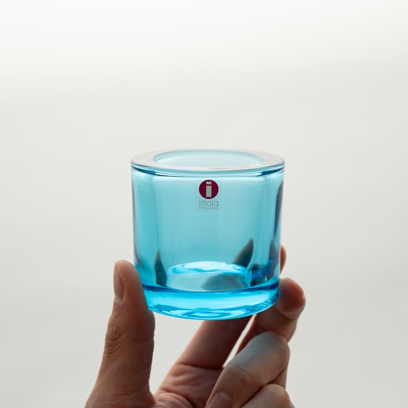 Iittala｜Kivi｜candle holder｜old light blue | lum