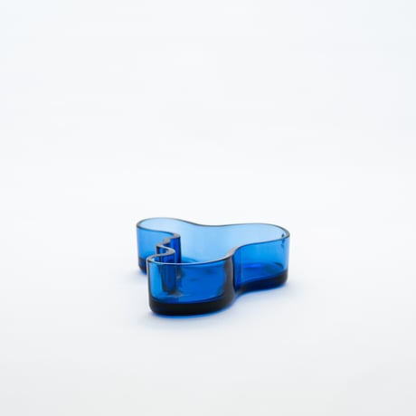 Iittala｜Aalto Collection｜bowl 136mm｜clear & ultramarine blue