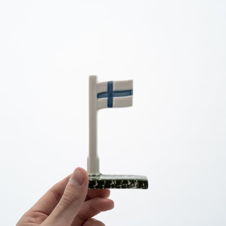 Arabia｜object H11.5cm｜Finnish flag