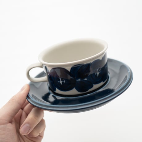 Arabia｜Anemone｜cup φ10cm｜blue｜3