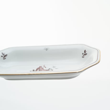 Old Arabia｜Satu｜oval plate 22cm｜house and birds