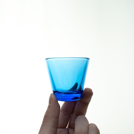 Nuutajarvi｜Kartio｜shot glass φ6.2cm｜turquoise blue