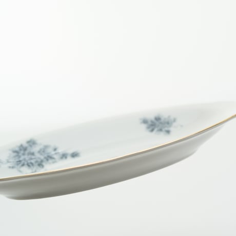 Old Arabia｜oval plate 24.5cm｜navy and gold