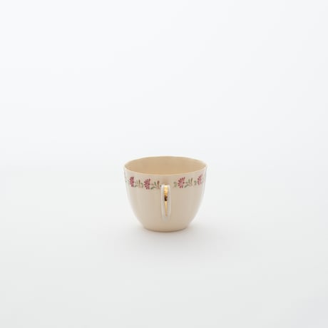 Arabia｜cup φ7.5cm｜pink flower and gold line
