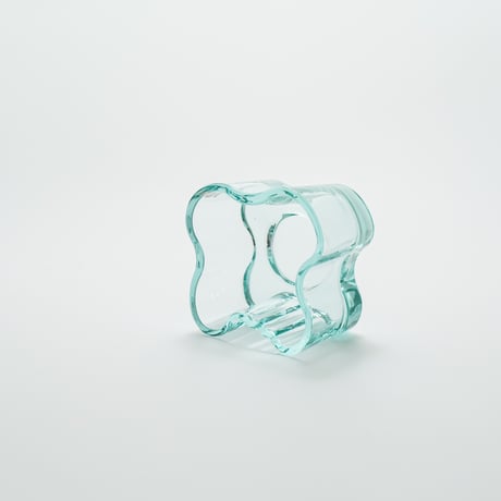Iittala｜Aalto Collection｜candle holder H55mm｜water green