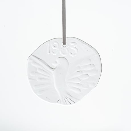 Nuutajarvi｜glass ornament｜1983｜bird